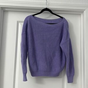 Purple off the shoulder sweater